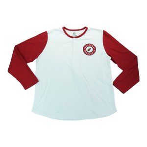Arizona Cardinals 2XL‎ Shirt Mens White Red Long Sleeve 1/4 Button